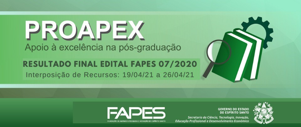 Governo Es Fapes Divulga Resultado Preliminar Do Edital Proapex Que Investe R 7 Milhões Em 